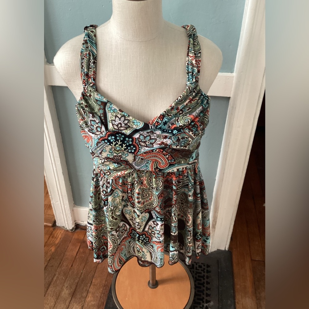 BoHo VINTAGE Vol 1 Stretchy Tank Top Lined Size L